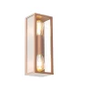 QAZQA Industriële wandlamp roestbruin 38 cm 2-lichts IP44 - Charlois