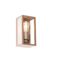 QAZQA Industriële wandlamp roestbruin 26 cm IP44  - Charlois