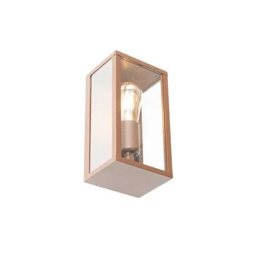 QAZQA Industriële wandlamp roestbruin 26 cm IP44  - Charlois
