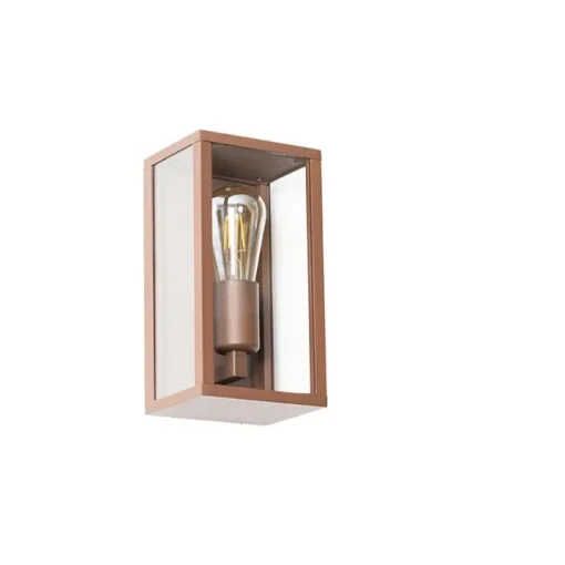 QAZQA Industriële wandlamp roestbruin 26 cm IP44  - Charlois