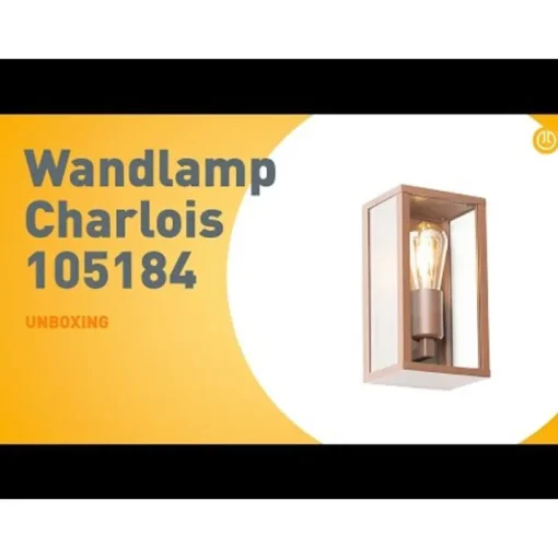 QAZQA Industriële wandlamp roestbruin 26 cm IP44  - Charlois