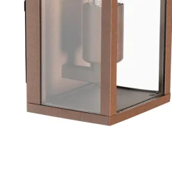 QAZQA Industriële wandlamp roestbruin 26 cm IP44  - Charlois