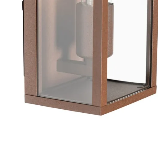 QAZQA Industriële wandlamp roestbruin 26 cm IP44  - Charlois