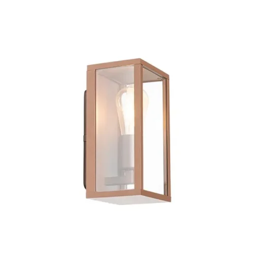 QAZQA Industriële wandlamp roestbruin 26 cm IP44  - Charlois