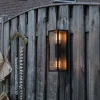 QAZQA Industriële wandlamp zwart 38 cm 2-lichts IP44 - Charlois