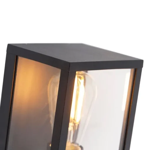 QAZQA Industriële wandlamp zwart 38 cm 2-lichts IP44 - Charlois