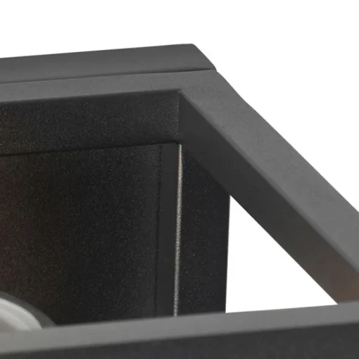 QAZQA Industriële wandlamp zwart kubus - Cage