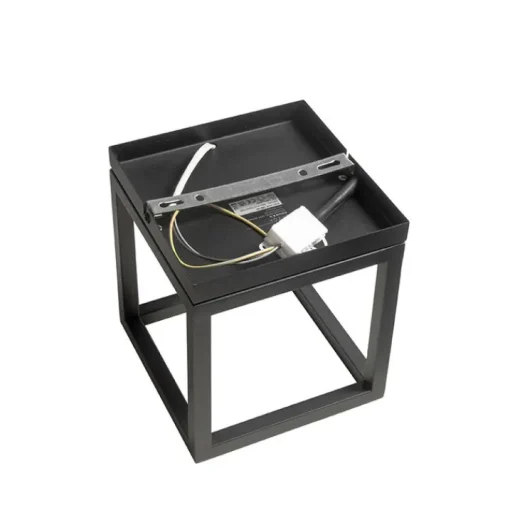 QAZQA Industriële wandlamp zwart kubus - Cage