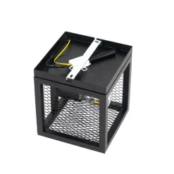 QAZQA Industriële wandlamp zwart met gaas - Cage