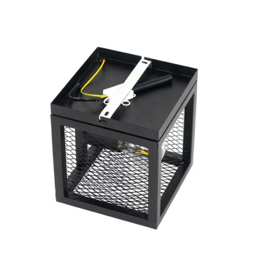 QAZQA Industriële wandlamp zwart met gaas - Cage