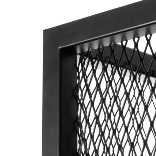 QAZQA Industriële wandlamp zwart met gaas - Cage