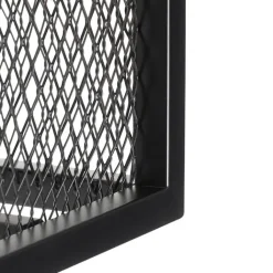 QAZQA Industriële wandlamp zwart met gaas - Cage