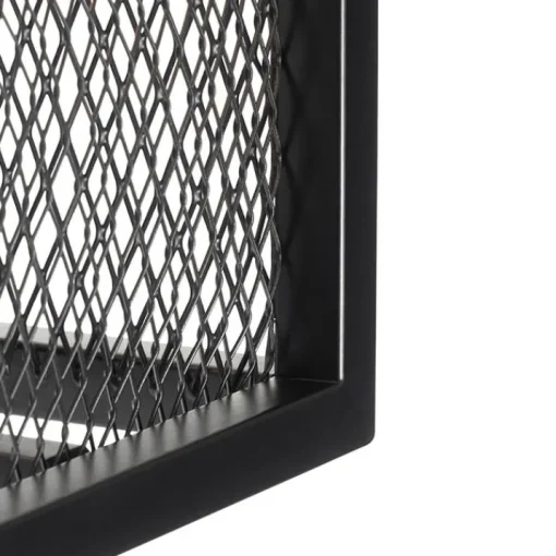 QAZQA Industriële wandlamp zwart met gaas - Cage