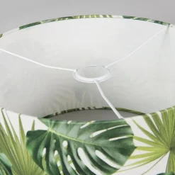 QAZQA Katoenen lampenkap blad dessin rond 35/35/20 - Leaf