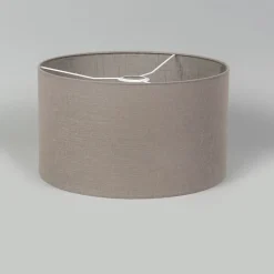 QAZQA Katoenen lampenkap taupe rond 35/35/20
