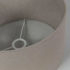 QAZQA Katoenen lampenkap taupe rond 35/35/20