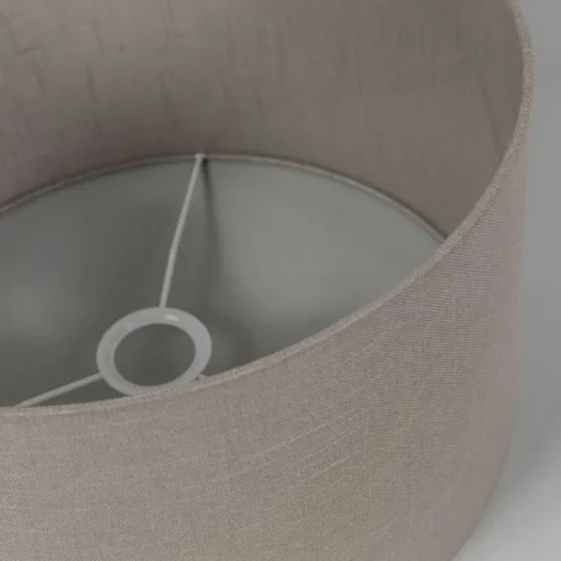 QAZQA Katoenen lampenkap taupe rond 35/35/20