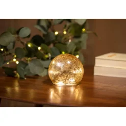 Newgarden Kerst tafellamp goud 20cm incl. LED - Lua