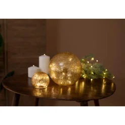 Newgarden Kerst tafellamp goud 20cm incl. LED - Lua
