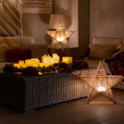 Newgarden Kerst vloerlamp bruin 40cm incl. LED IP54 oplaadbaar - Sisine