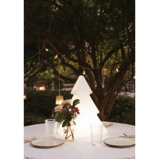 Newgarden Kerst vloerlamp wit 40cm incl. LED solar en oplaadbaar RGBW - Pinus