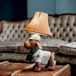 Happy Lamps Kinder tafellamp jachthond bruin - Spike