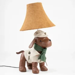 Happy Lamps Kinder tafellamp jachthond bruin - Spike