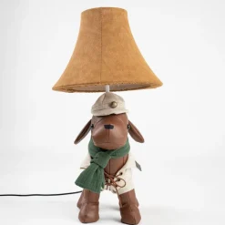 Happy Lamps Kinder tafellamp jachthond bruin - Spike
