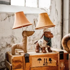 Happy Lamps Kinder tafellamp jachthond bruin - Spike
