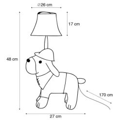 Happy Lamps Kinder tafellamp jachthond bruin - Spike