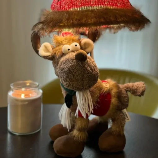Happy Lamps Kinder tafellamp rendier bruin incl. LED - Rudi