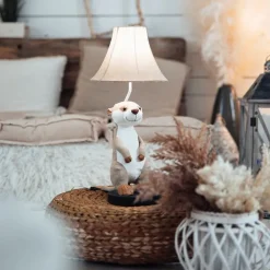 Happy Lamps Kinder tafellamp stokstaartje beige - Eddie