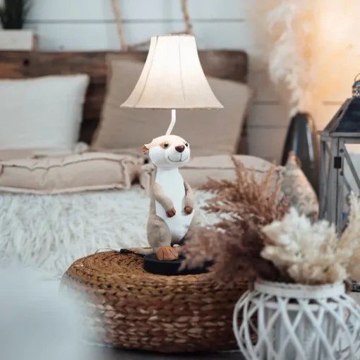 Happy Lamps Kinder tafellamp stokstaartje beige - Eddie