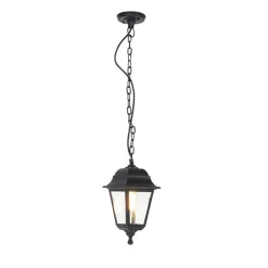 QAZQA Klassieke buiten hanglamp zwart IP44 - Capital