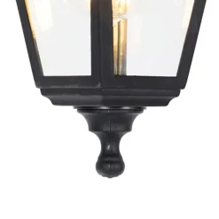 QAZQA Klassieke buiten hanglamp zwart IP44 - Capital