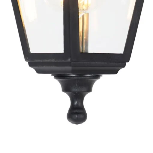 QAZQA Klassieke buiten hanglamp zwart IP44 - Capital