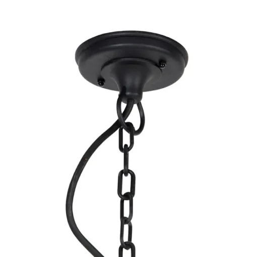 QAZQA Klassieke buiten hanglamp zwart IP44 - Capital