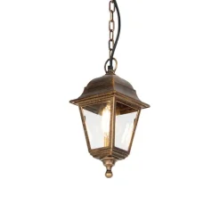 QAZQA Klassieke buiten hanglamp antiek goud IP44 - Capital