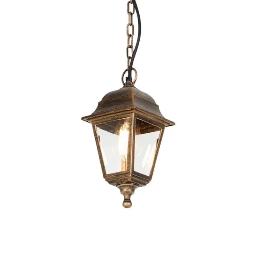 QAZQA Klassieke buiten hanglamp antiek goud IP44 - Capital