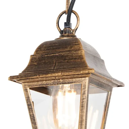 QAZQA Klassieke buiten hanglamp antiek goud IP44 - Capital