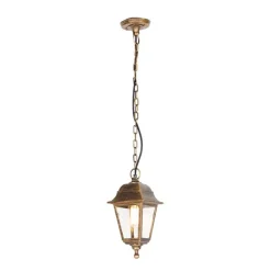 QAZQA Klassieke buiten hanglamp antiek goud IP44 - Capital