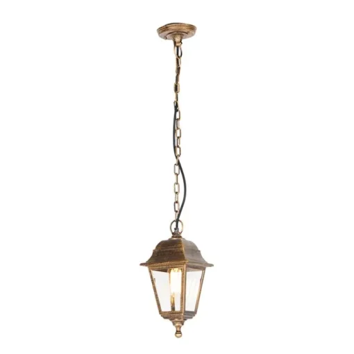 QAZQA Klassieke buiten hanglamp antiek goud IP44 - Capital