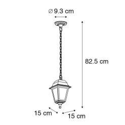 QAZQA Klassieke buiten hanglamp antiek goud IP44 - Capital
