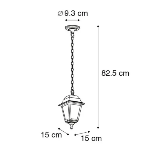 QAZQA Klassieke buiten hanglamp antiek goud IP44 - Capital