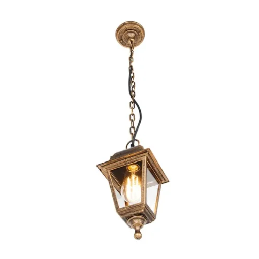 QAZQA Klassieke buiten hanglamp antiek goud IP44 - Capital