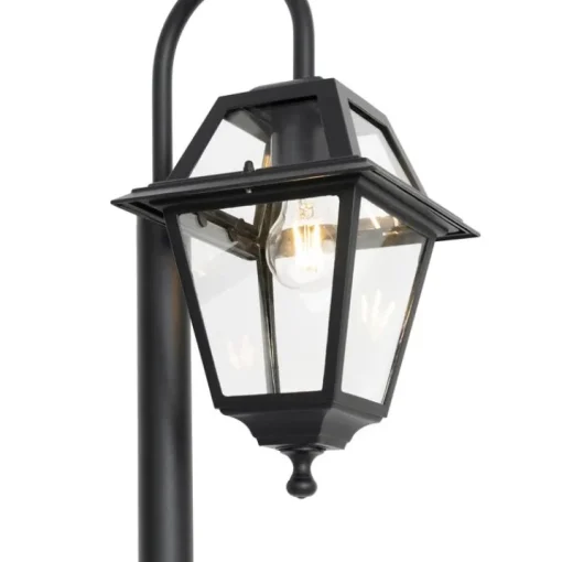 QAZQA Klassieke buiten lantaarn zwart 135 cm IP44 - Berta