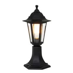 QAZQA Klassieke buiten vloerlamp zwart 42,2 cm IP44 - New Haven