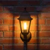 QAZQA Klassieke buiten wandlamp zwart IP44 - Capital