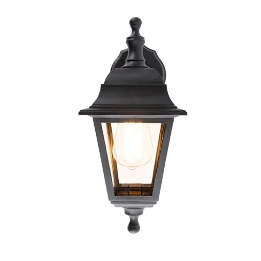QAZQA Klassieke buiten wandlamp zwart IP44 - Capital