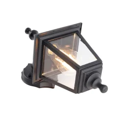 QAZQA Klassieke buiten wandlamp zwart IP44 - Capital